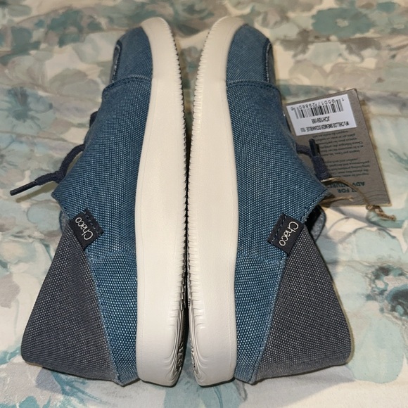 New Chaco Chillos Blue Canvas Slip on Sneakers Women’s 10 BNWT - Picture 7 of 16